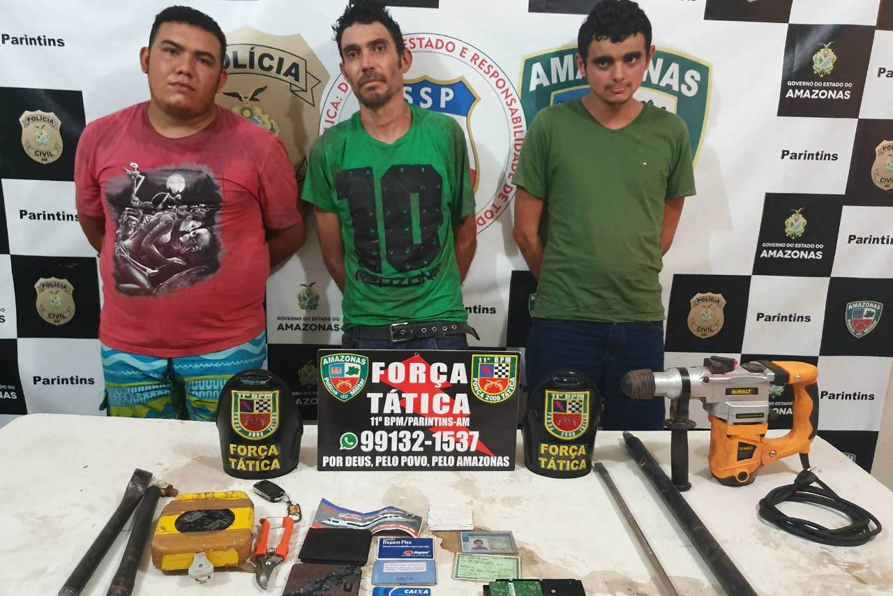 Quadrilha é presa após roubar R$150 mil de banco em Parintins