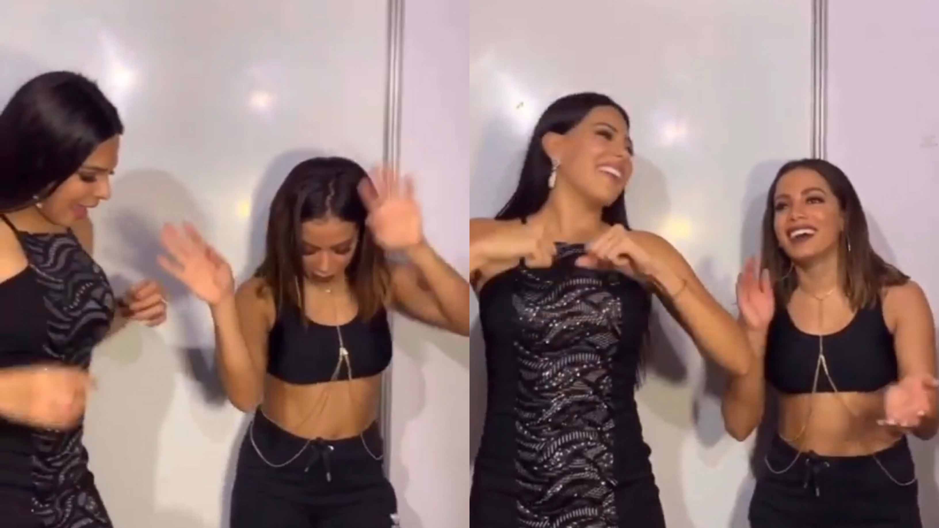 Anitta aprende a dançar boi com ex-Miss Brasil Mayra Dias