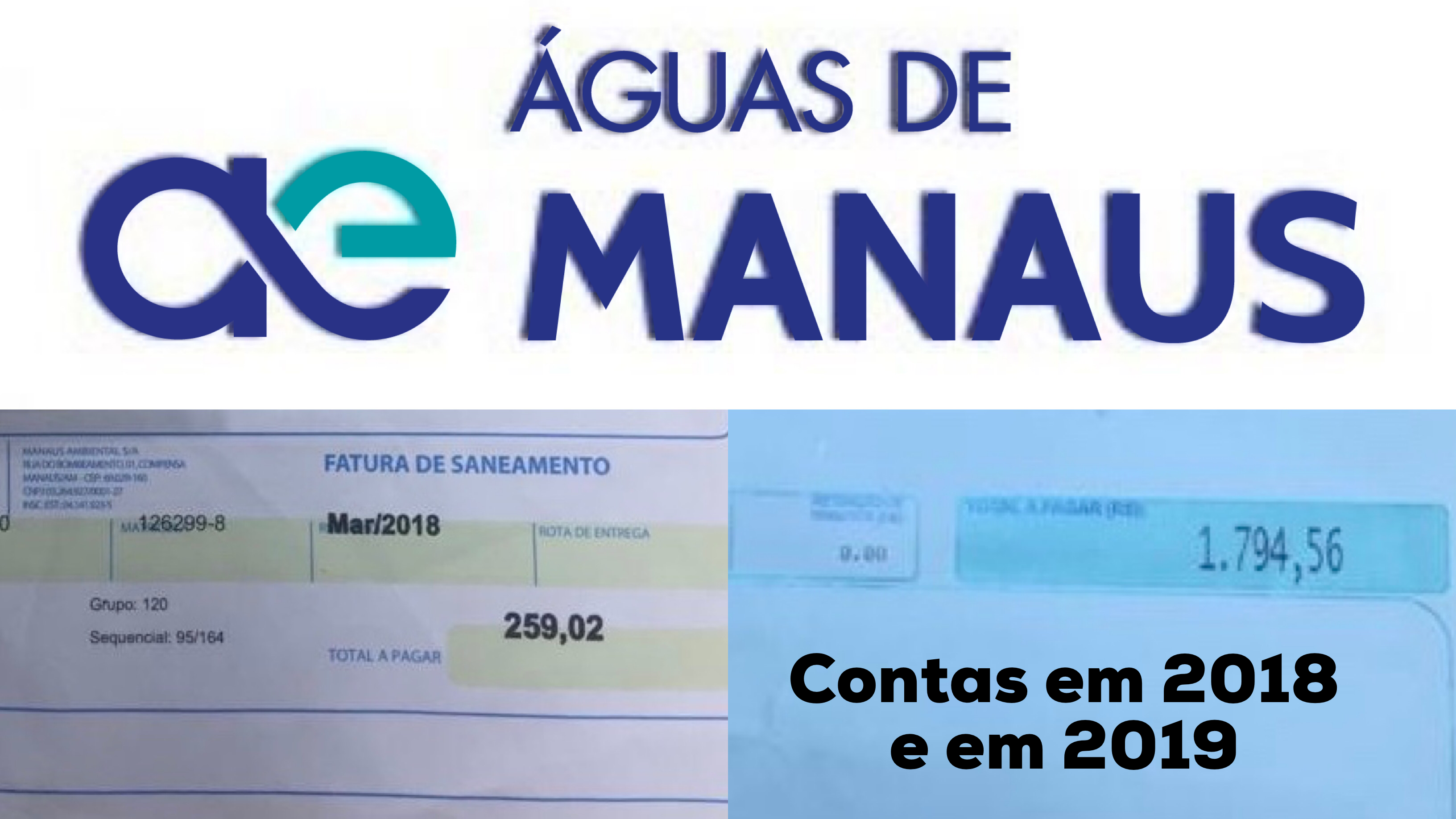 Águas de Manaus eleva conta de água de R$ 250 para R$ 1.700 e não sabe explicar o motivo para alta