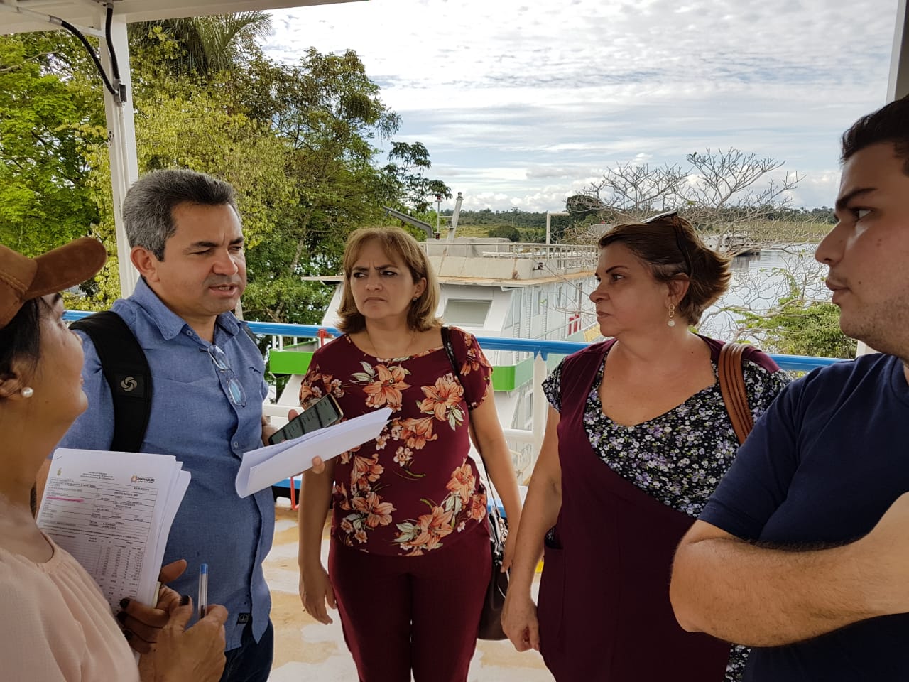 Equipe da Prefeitura faz visita técnica à obra da UBS Fluvial de Manaquiri