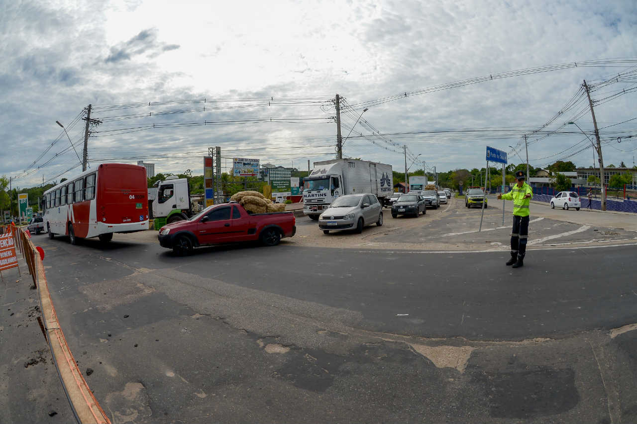 Rotatória da Samsung será parcialmente interditada para receber melhorias