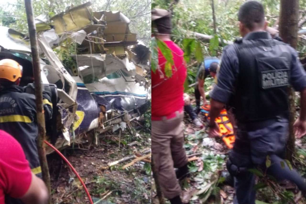 Veja as imagens da aeronave que caiu próximo ao aeroporto Eduardo Gomes