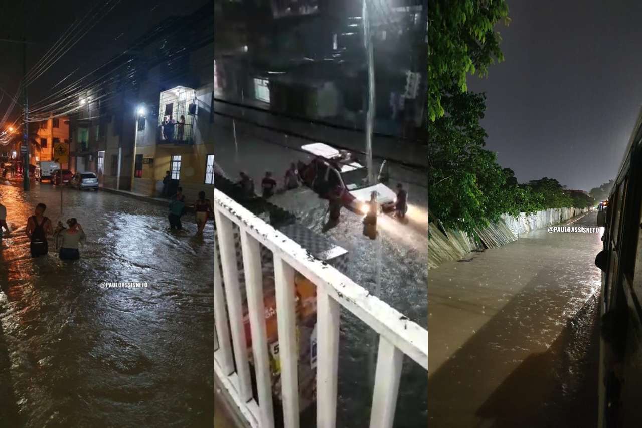 Veja fotos e vídeos do temporal que atingiu Manaus