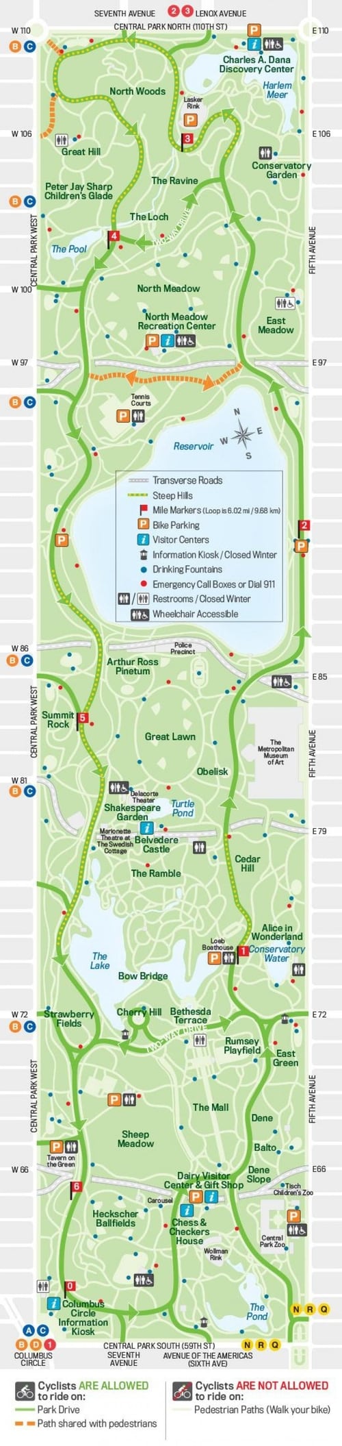 Central Park New York Map 