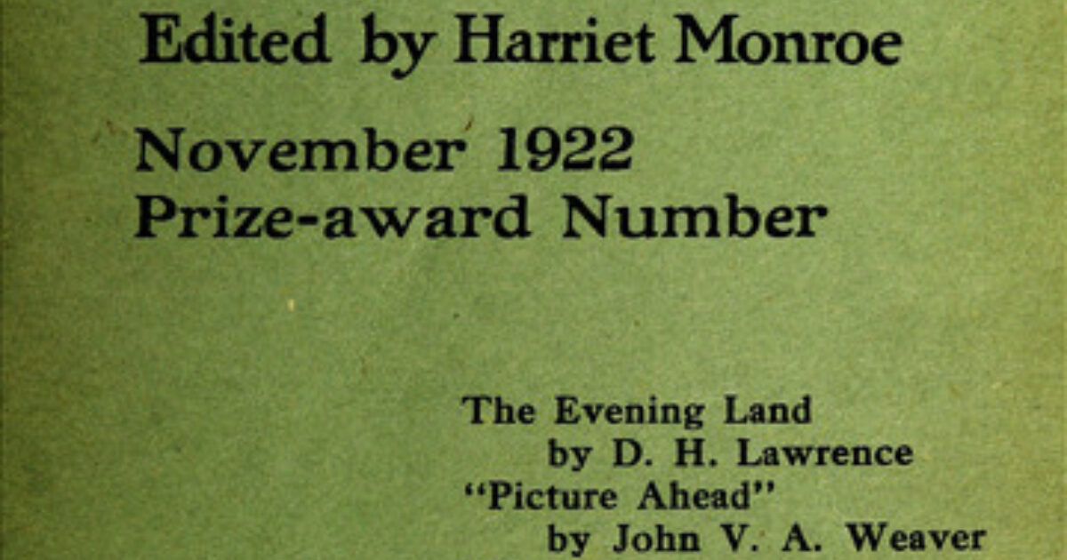 November 1922 The Poetry Foundation