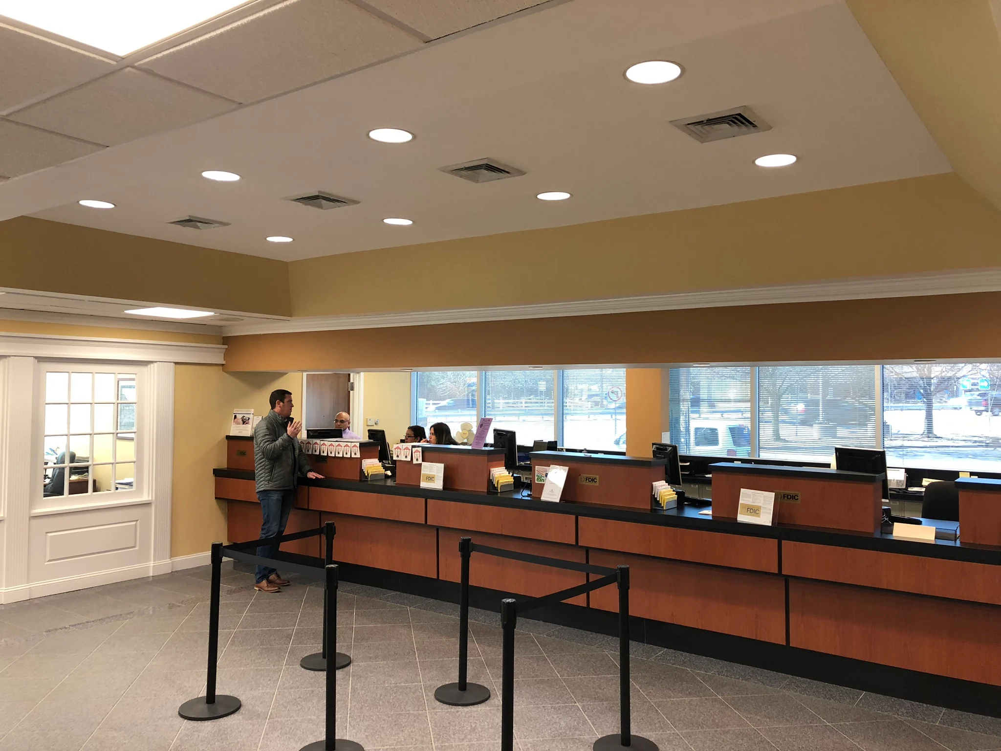 LED Lighting in a Bank Lobby