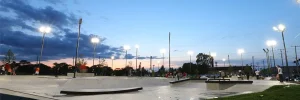 Outdoor LED Lighting at Detroit's Riverside Skate Park