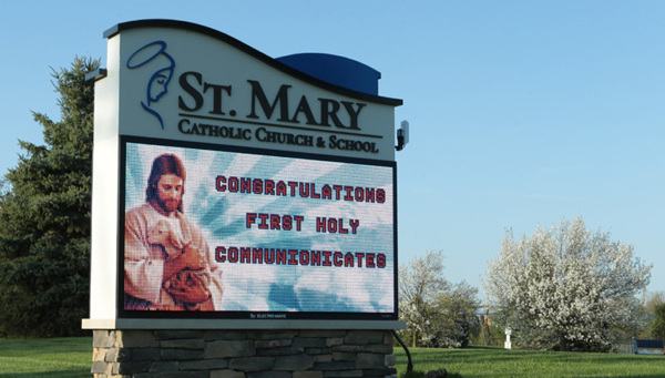 St. Mary Catholic Church Digital Sign