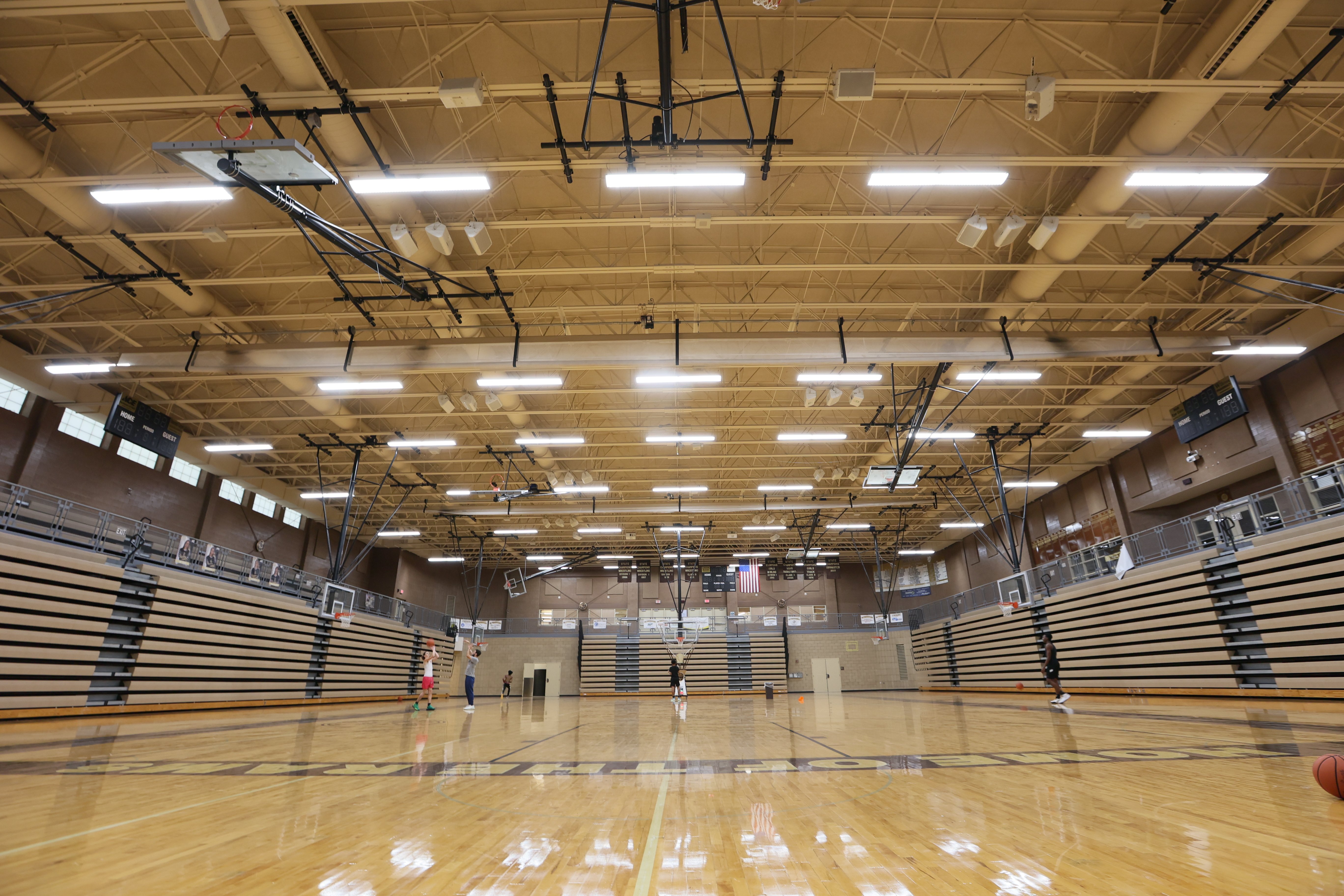 LED lighting in Holt gym