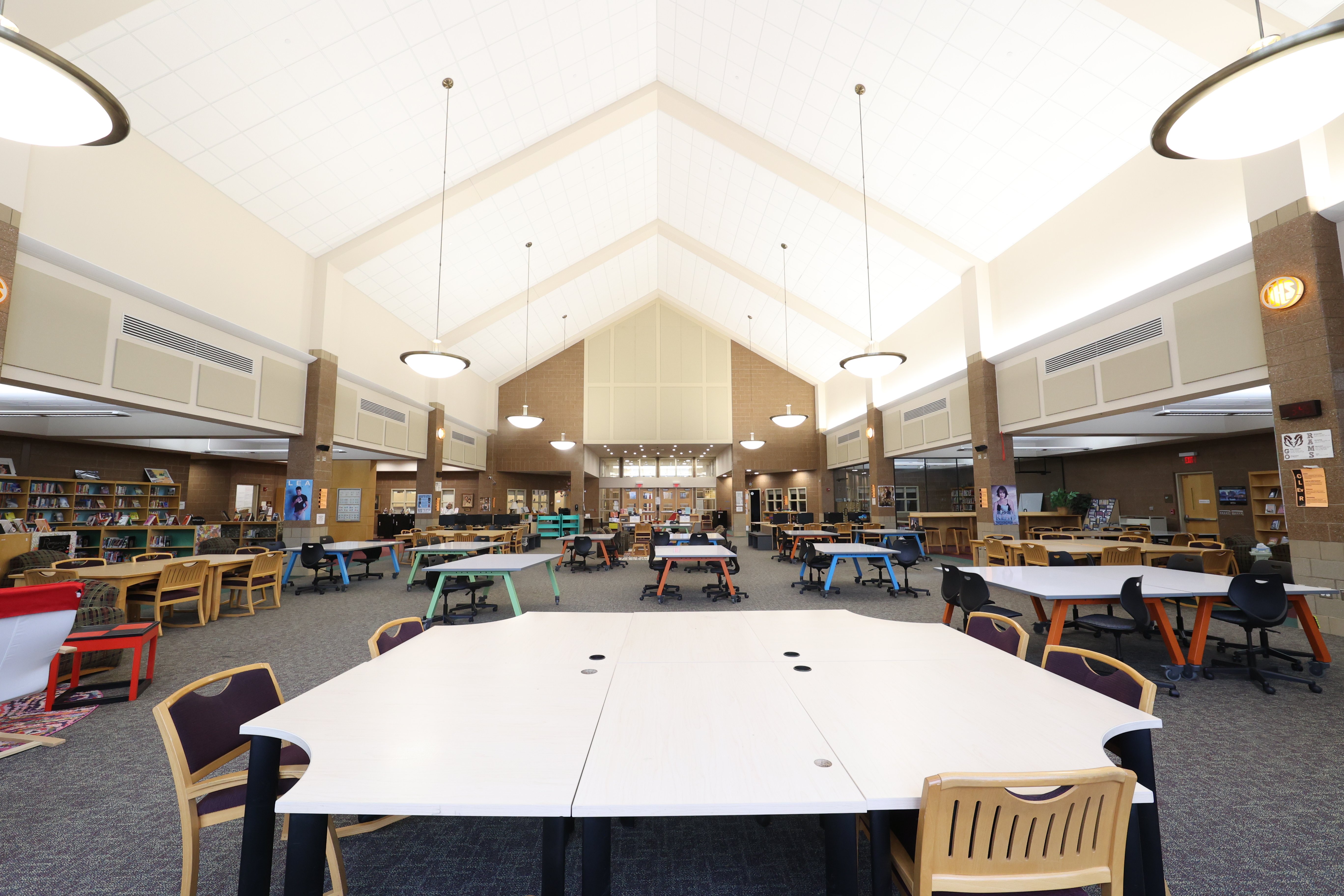 LED lighting in Holt library