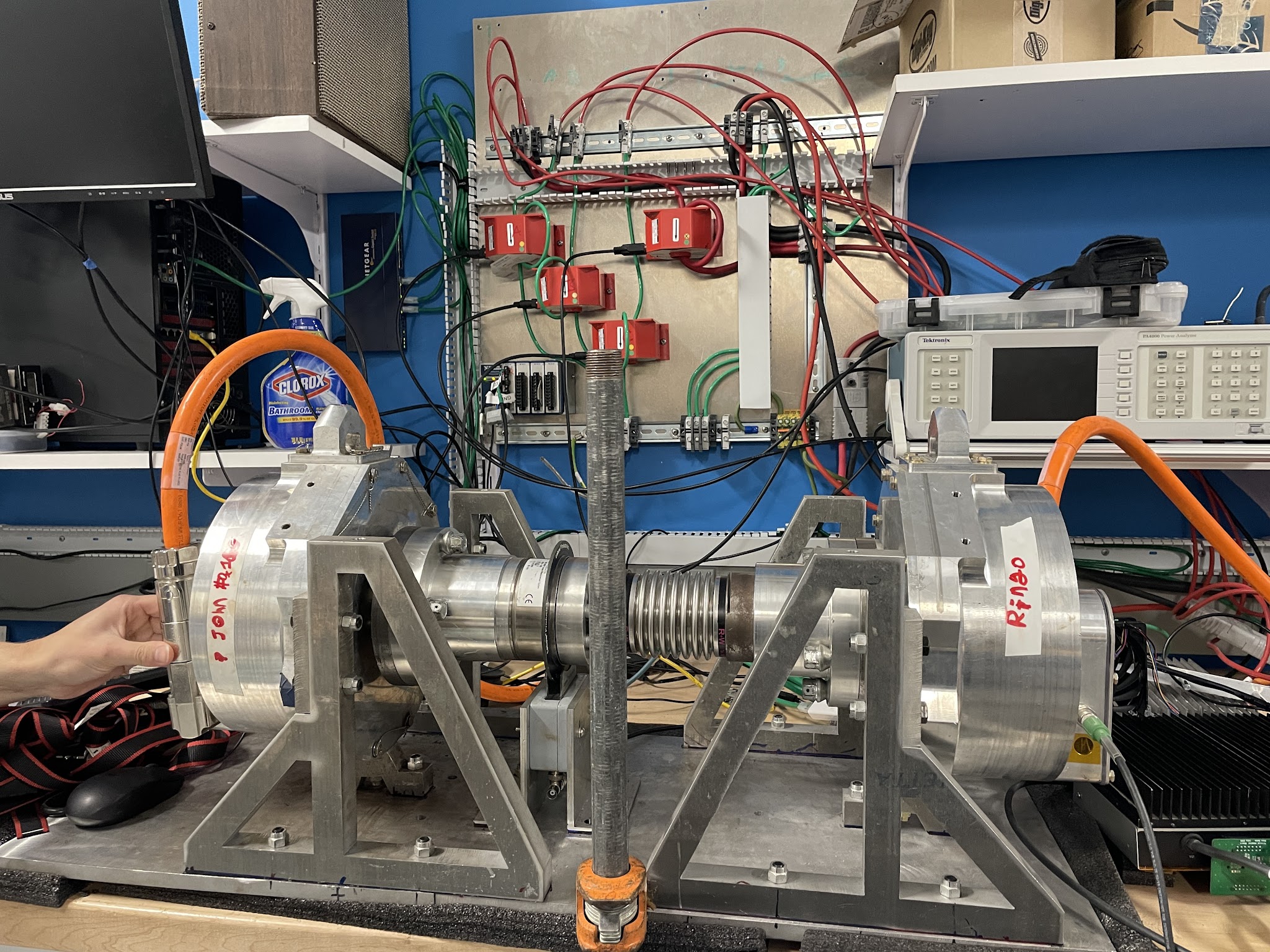 Custom built dynamometer to characterize custom motors
