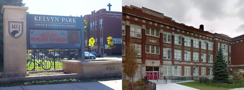 kelvyn hs outdoor display before/after