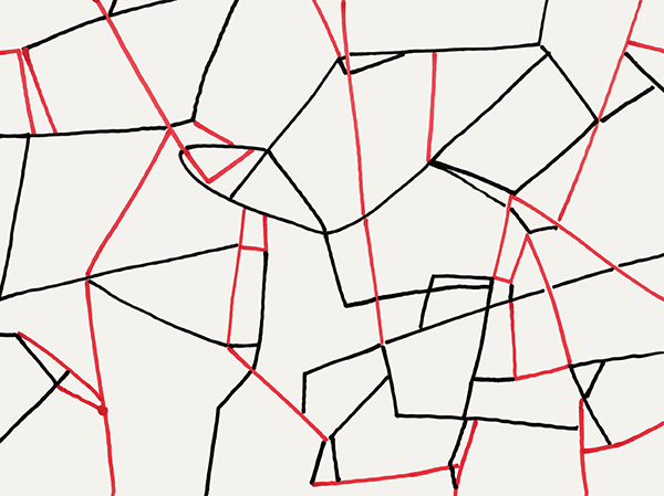 All works are untitled, 2019, lightfast markers on paper, 18 × 24 inches