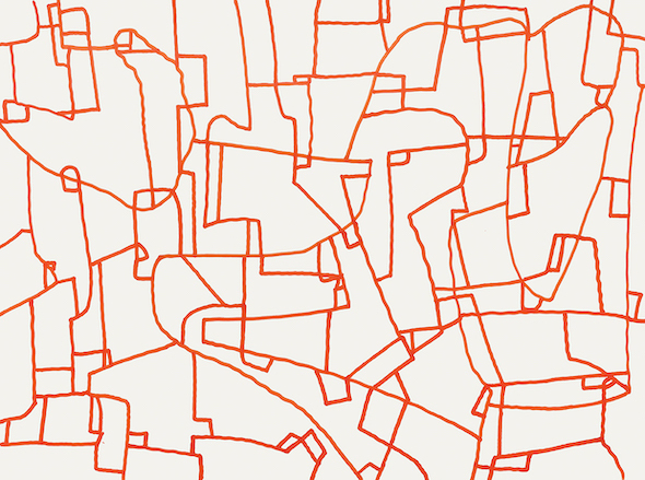 All works are untitled, 2019, lightfast markers on paper, 18 × 24 inches