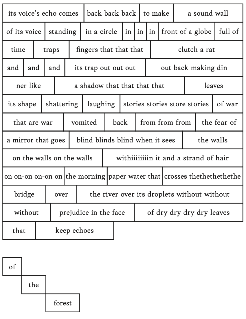 A visual poem under the section "Workshop 2: Editing Duration"