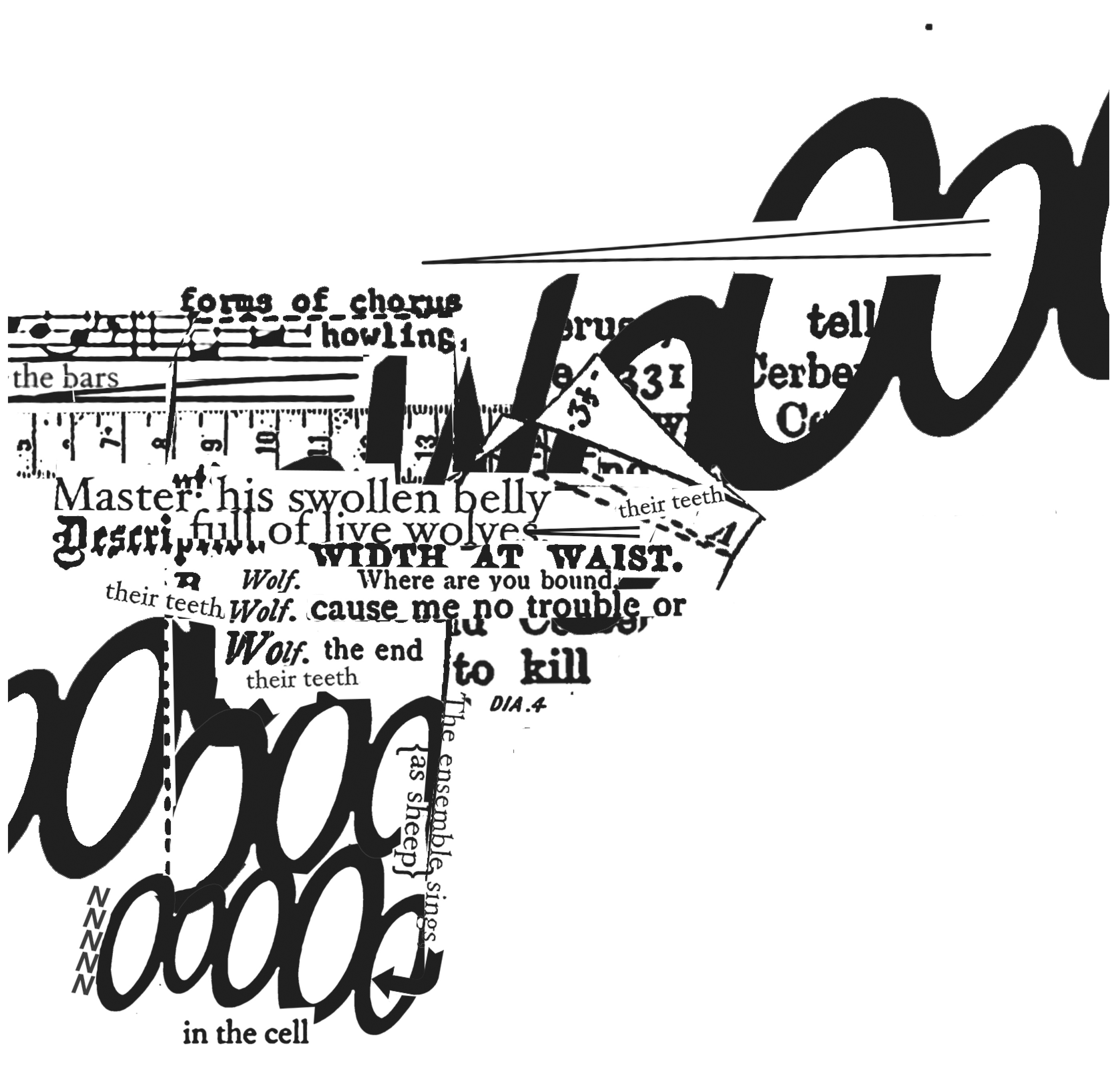 An illustration of Wolves by Douglas Kearney