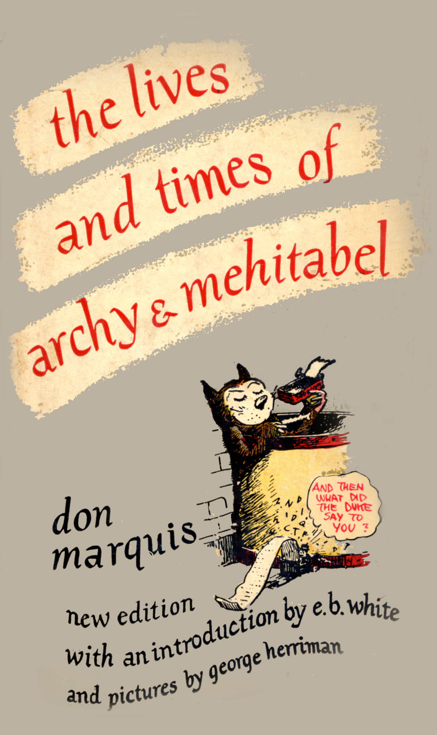 Image of a book cover of Archy and Mehitabel.