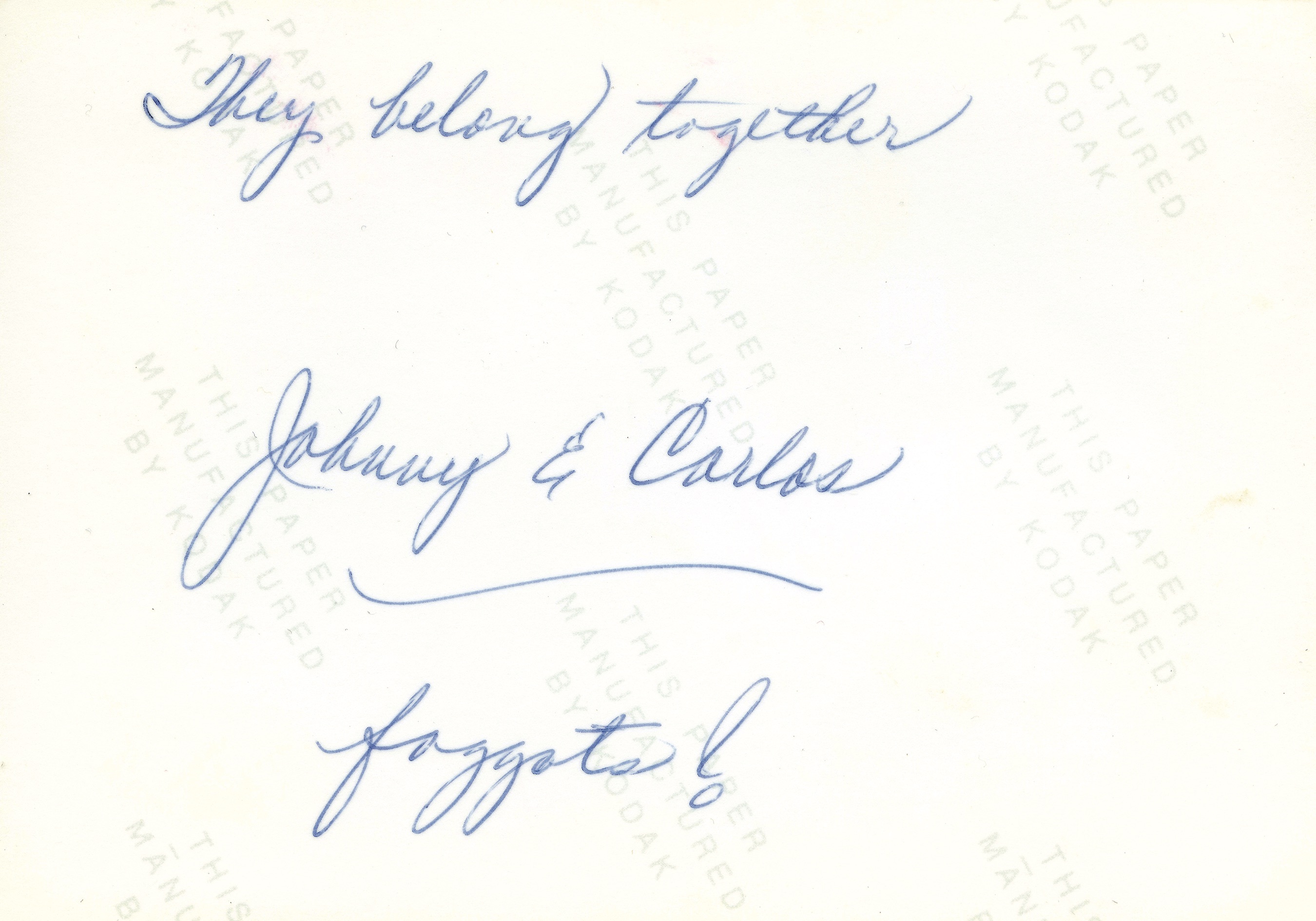 A note between friends | Archival image #38 from Oli Rodriguez