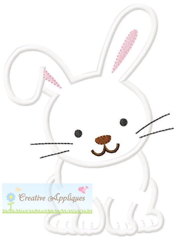 Baby bunny rabbit applique  creative appliques