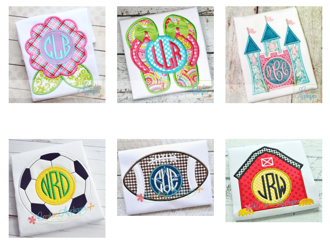 Monogram applique designs  creative appliques Monogram applique designs  creative appliques
