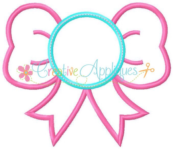 Bow Monogram Applique Creative Appliques