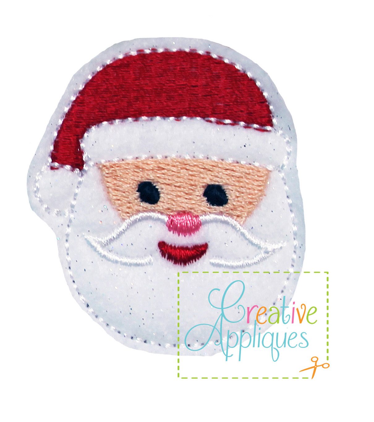 2 CUT New Christmas Tree Embroidered 2/" Hair Felties