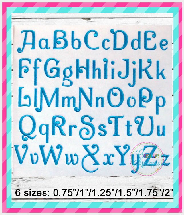 Charming Embroidery Alphabet Font Creative Appliques