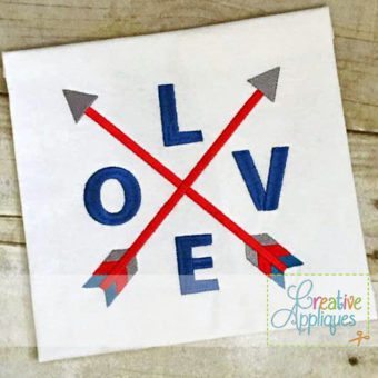 Love arrows embroidery  creative appliques