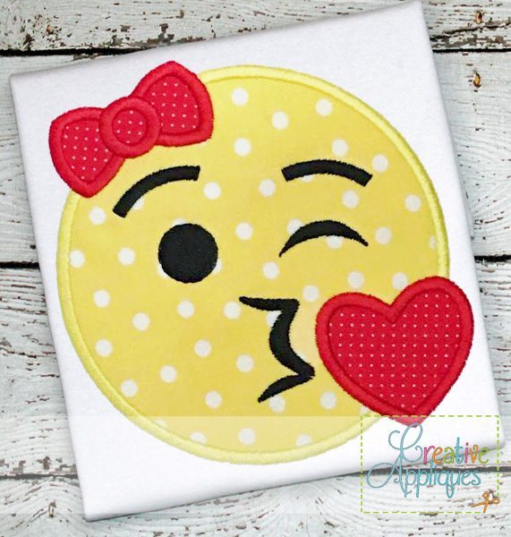 Emoji Kiss Applique Creative Appliques