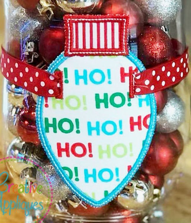 Christmas Light Banner Charm In The Hoop Creative Appliques
