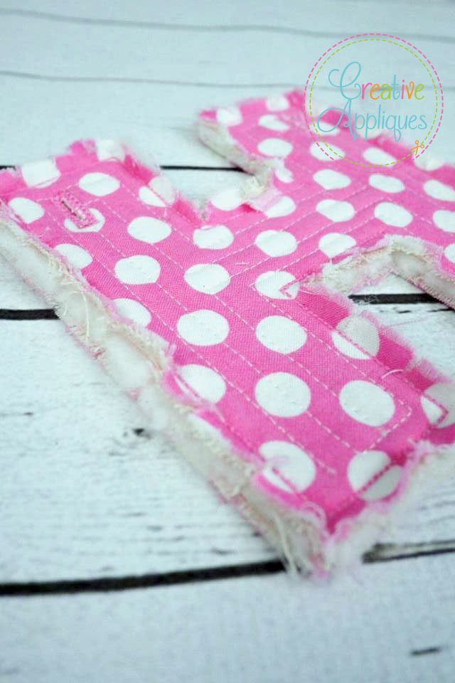Frayed Block Banner Alphabet In The Hoop Creative Appliques