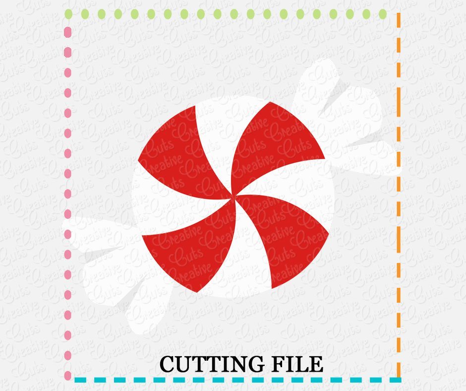 Peppermint Candy Cutting File SVG DXF EPS Creative Appliques