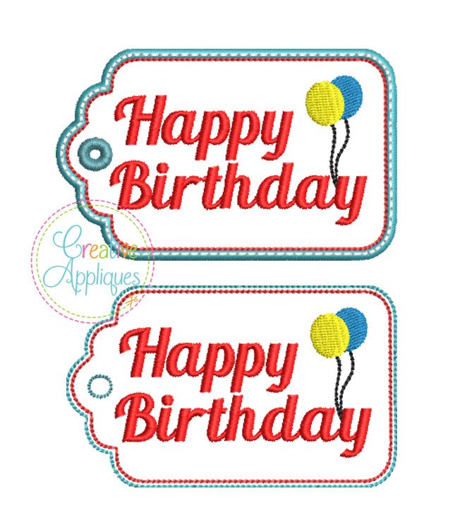happy birthday gift tag