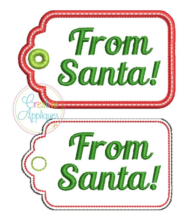 from santa gift tag in the hoop creative appliques