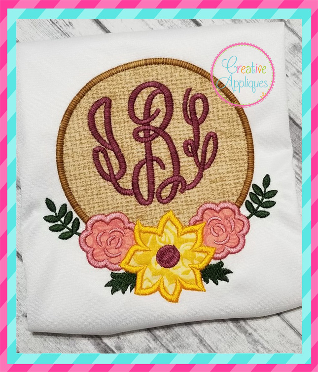 Fall Monogram Applique Frame Creative Appliques