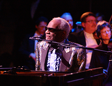 Ray Charles performing at the Schuster Center Grand Opening gala.