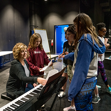 Students getting instruction at the PNC Arts Annex