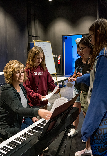 Students getting instruction at the PNC Arts Annex