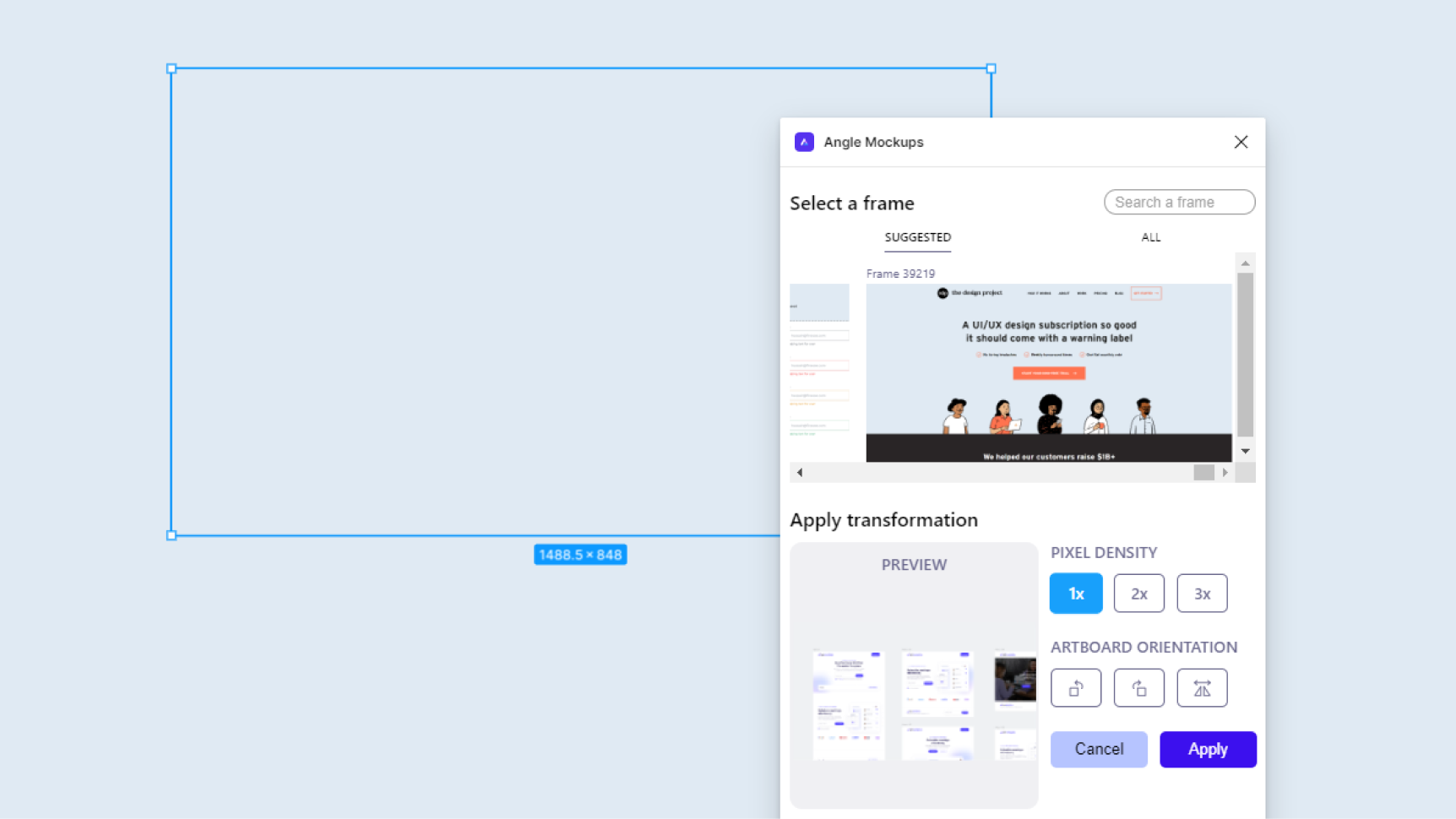 Angle - Figma mockup plugin