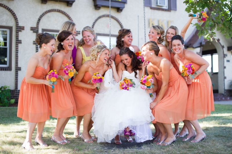 Pink Orange Modern Eclectic Wedding Every Last Detail