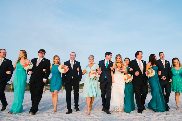 Eclectic Aqua And Coral Beach Wedding Every Last Detail