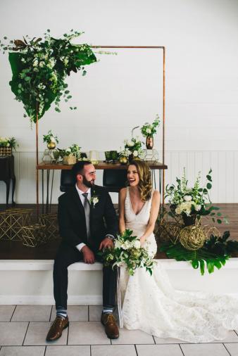 Modern Copper & Green Wedding Ideas Modern Copper & Green Wedding Ideas via TheELD.com