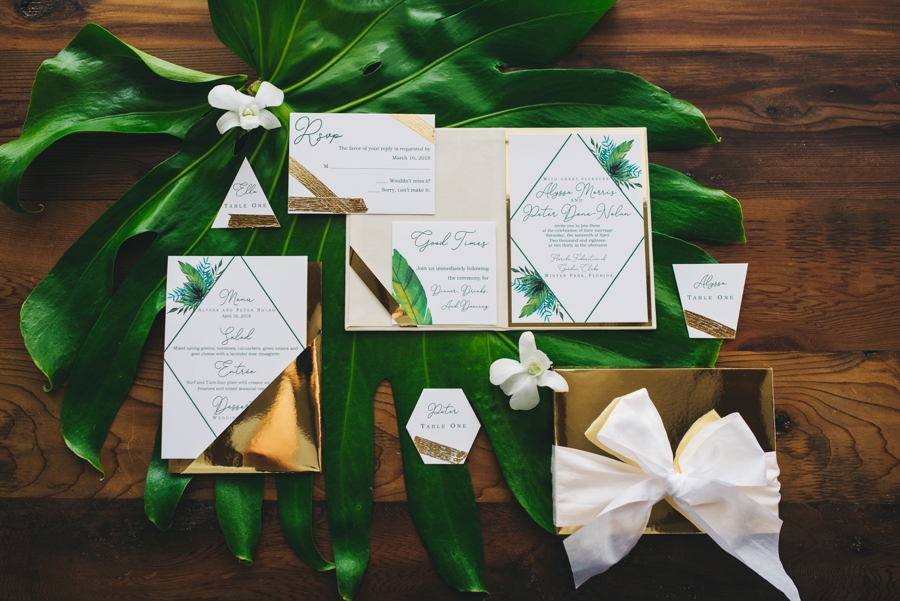 Modern Copper & Green Wedding Ideas Modern Copper & Green Wedding Ideas via TheELD.com