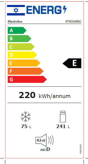 מקרר מקפיא עליון אלקטרולוקס ETM3100SC