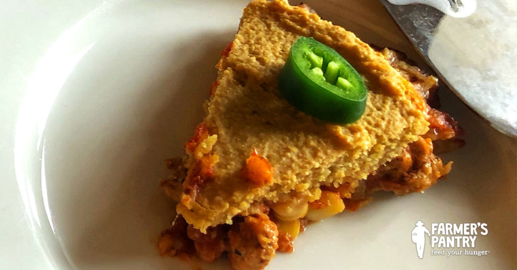 Farmer's Spicy Chili Cornbread Crisps Pie