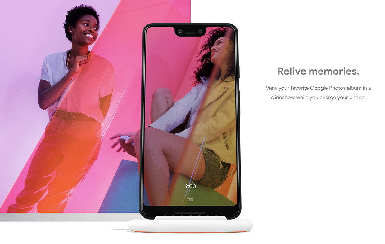 Curing google pixel 3/3xl qi wireless charging stand white waterproof distribution