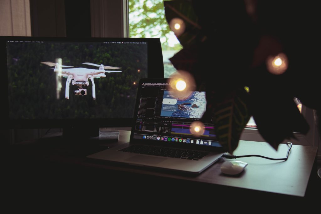 editing video in premiere pro on macbook with second monitor