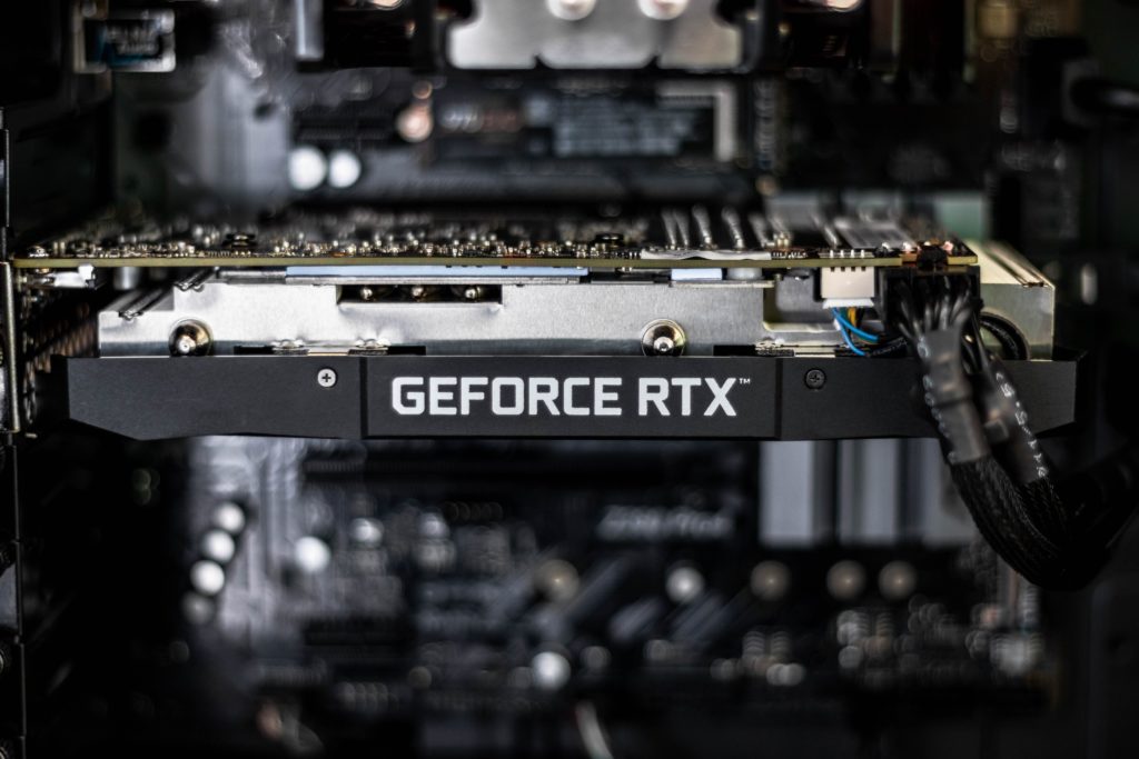 geforce rtx graphics card in computer for video editing