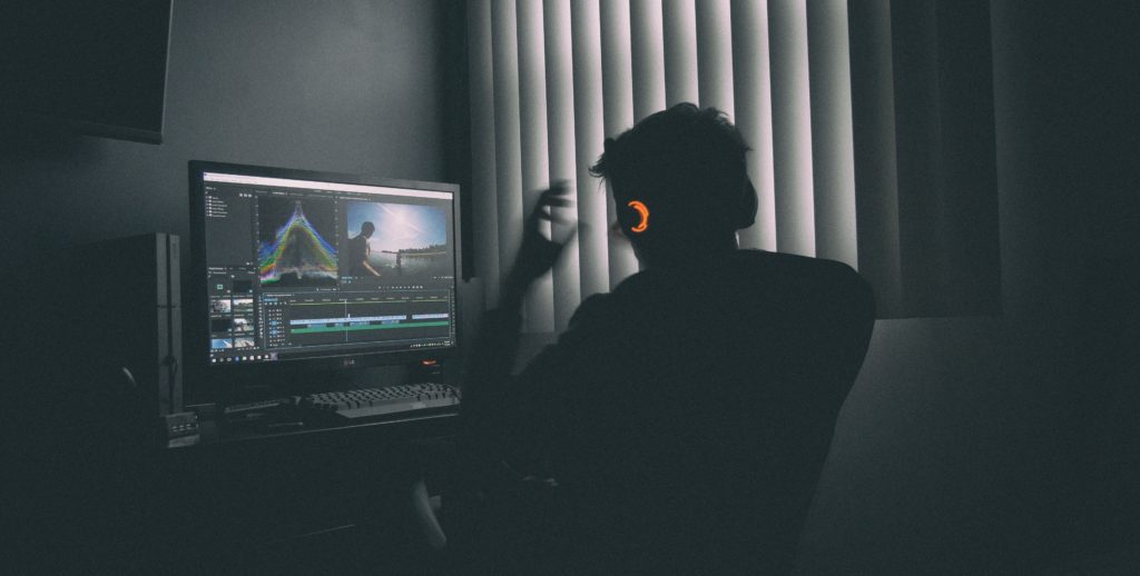 person stressing out while looking at premiere pro timeline