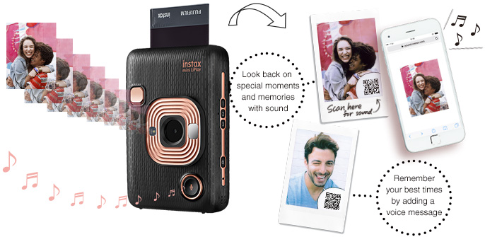 Fujifilm's New instax mini LiPlay Instant Camera with Sound-Recording